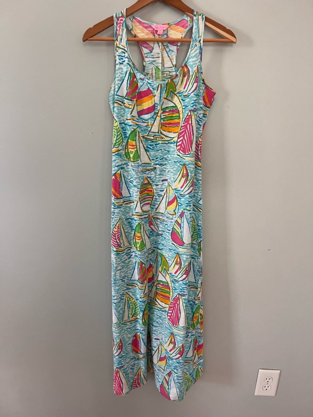 Lilly Pulitzer Sailboat Print Slubknit Maxi • XS